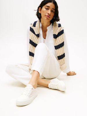 Embroidered TH Monogram Mesh Sneaker Product Image