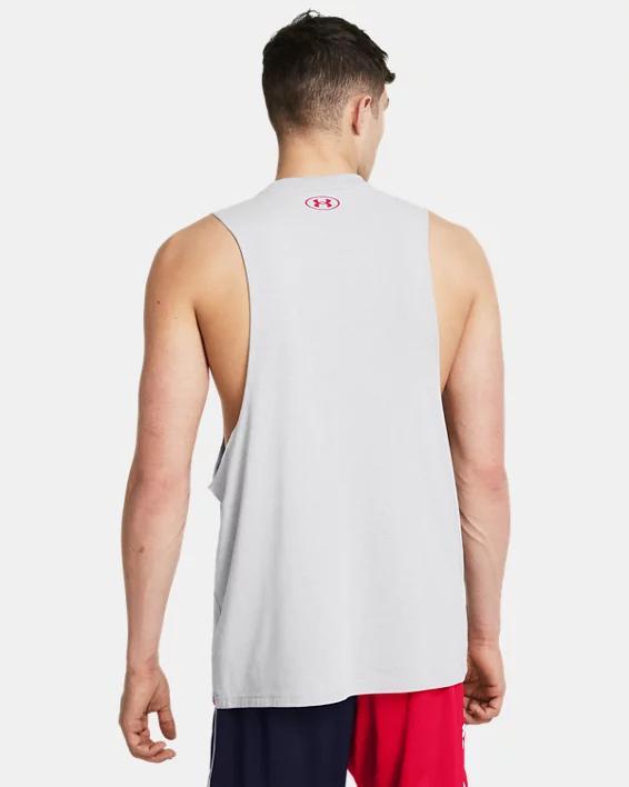 Men's Project Rock Red, White & Blue Graphic Sleeveless Product Image