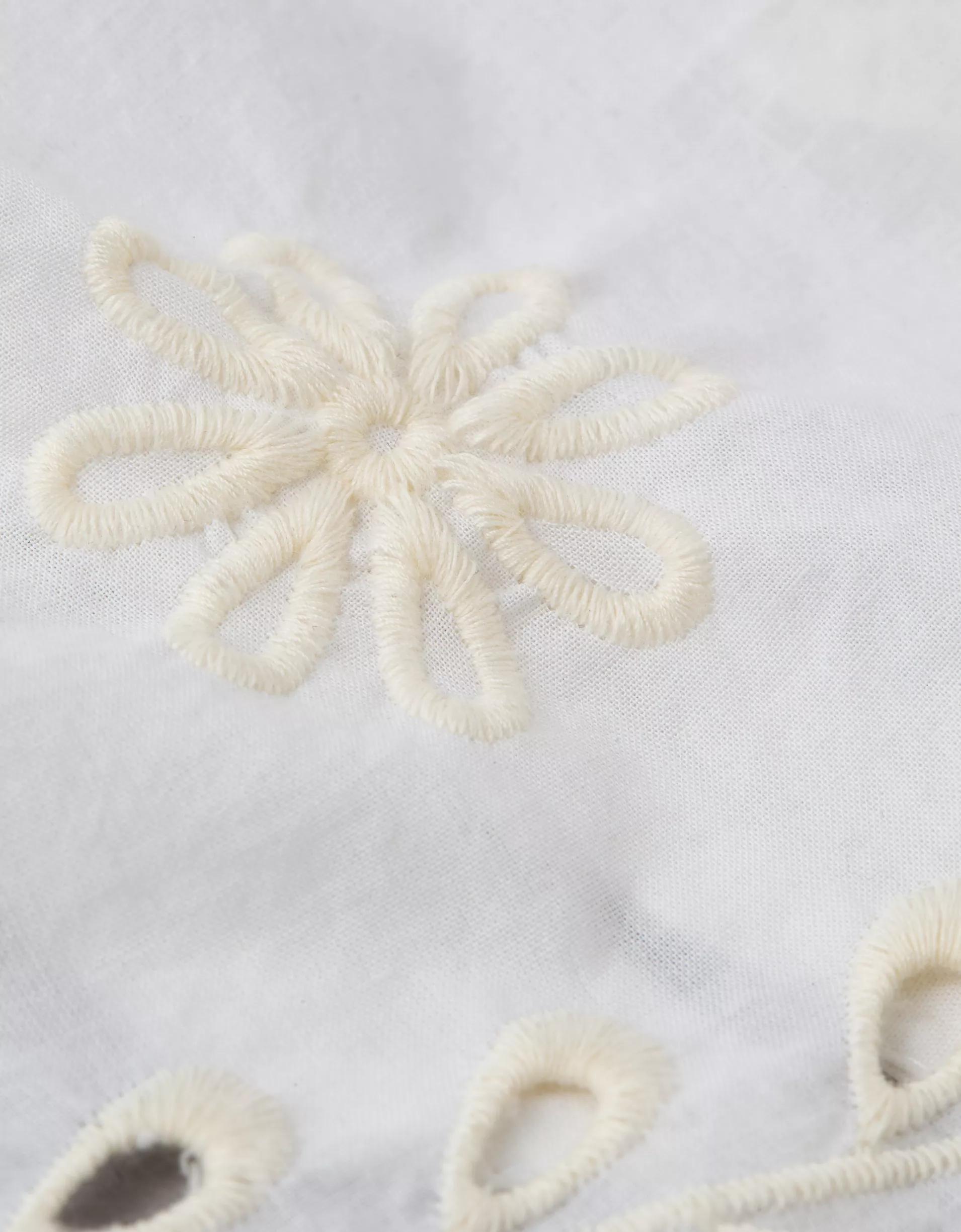 AE Tie Back Eyelet Crop Top Product Image