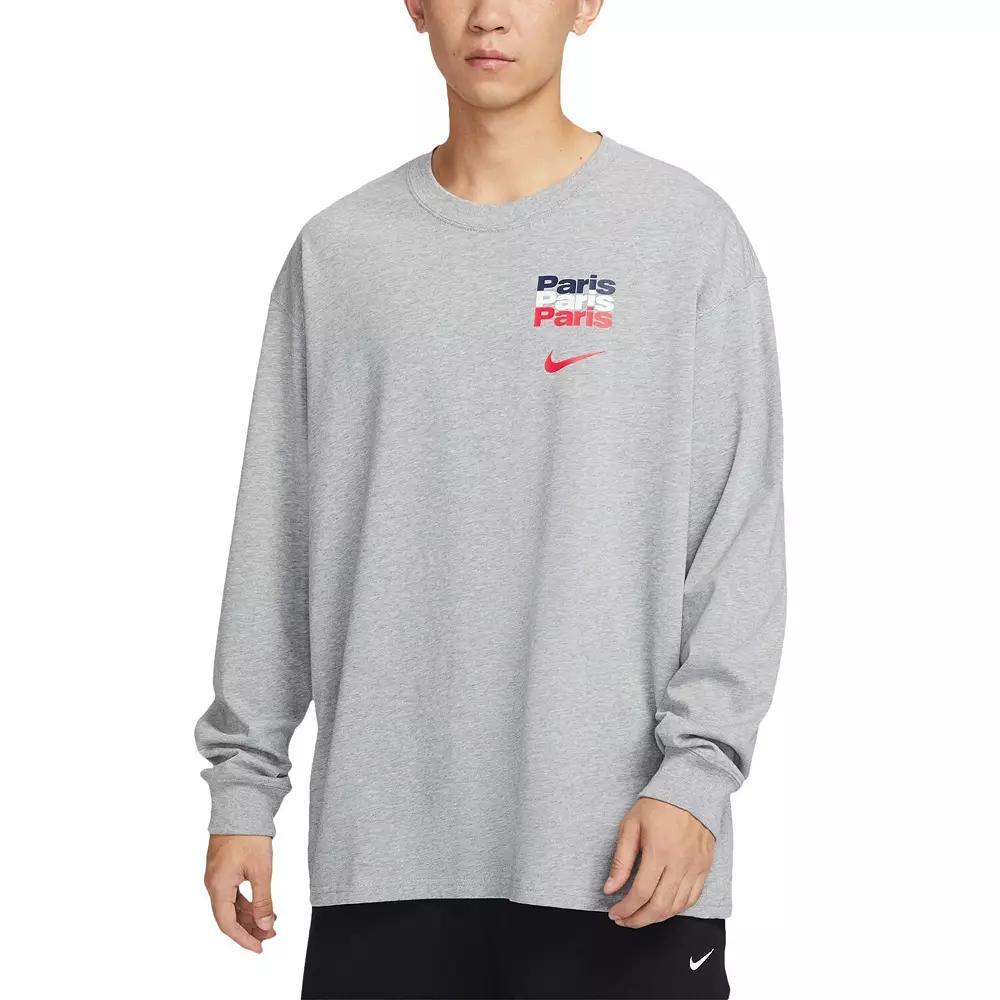 Men's Nike Heather Gray Paris Saint-Germain Legend Long Sleeve T-Shirt,  Product Image