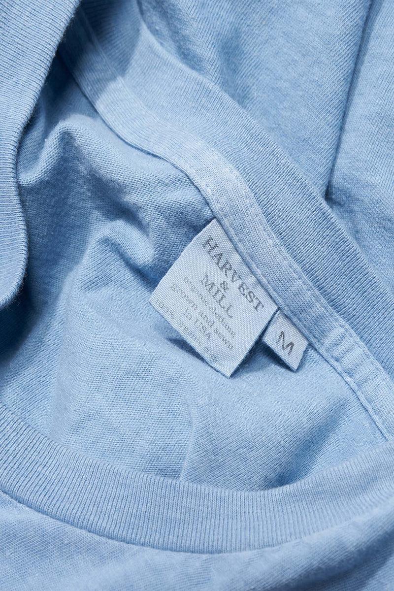 Indigo Dyed Light Blue Women's Organic Unisex Style Crew Tee Product Image