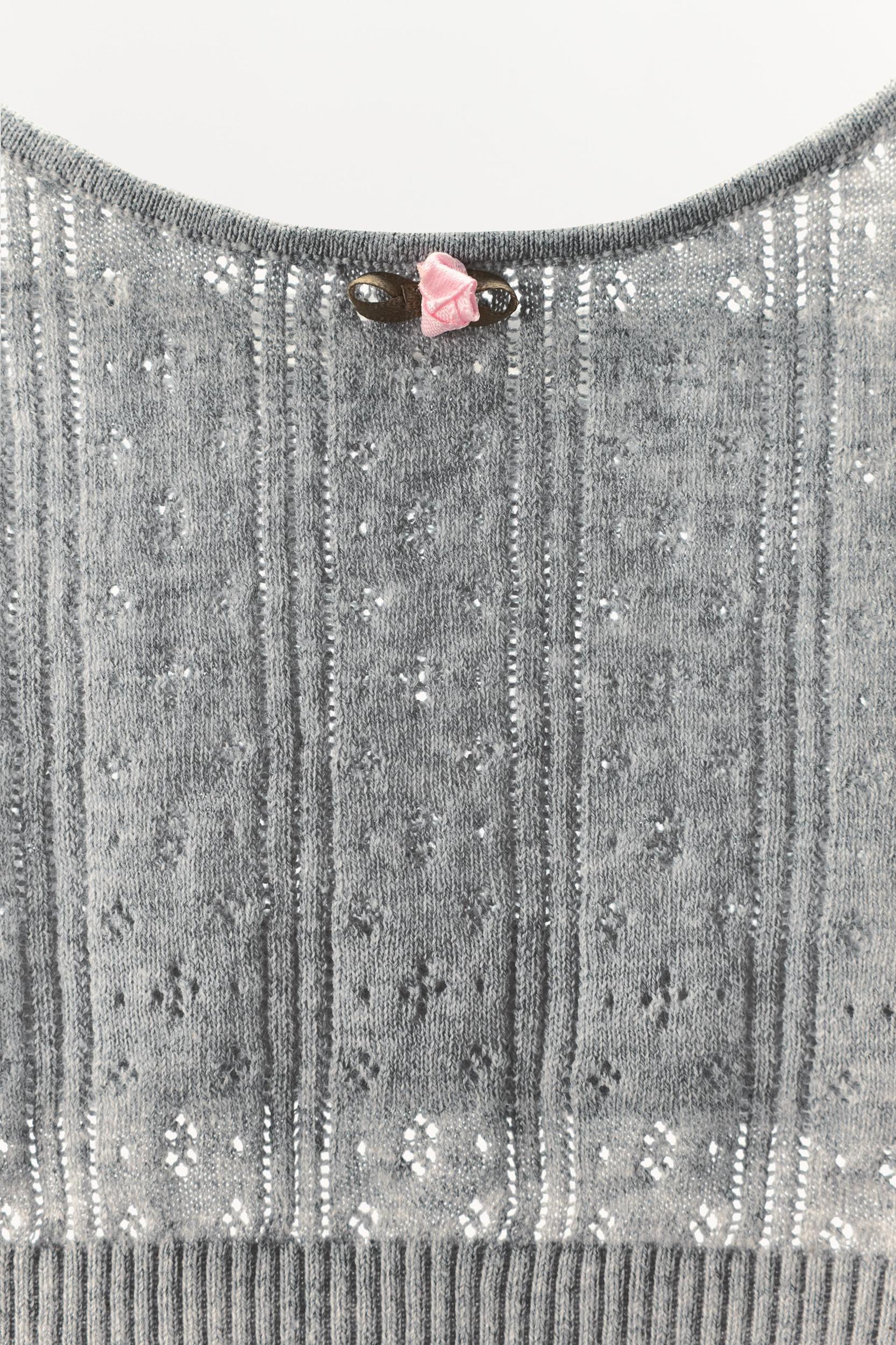 POINTELLE FLORAL BRALETTE Product Image