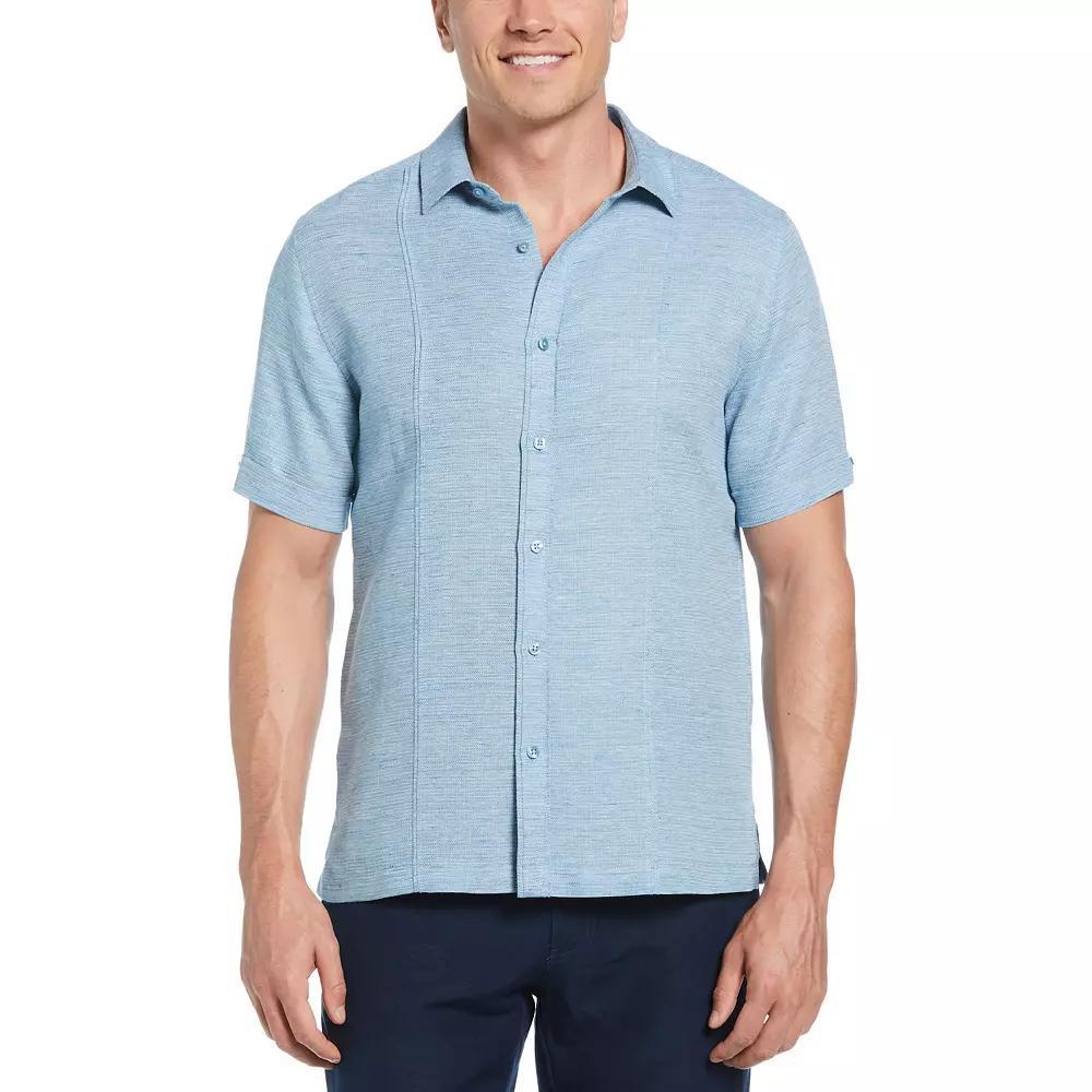Men's Cubavera Tuck Panel Dobby Short Sleeve Button-Down Shirt,  Product Image