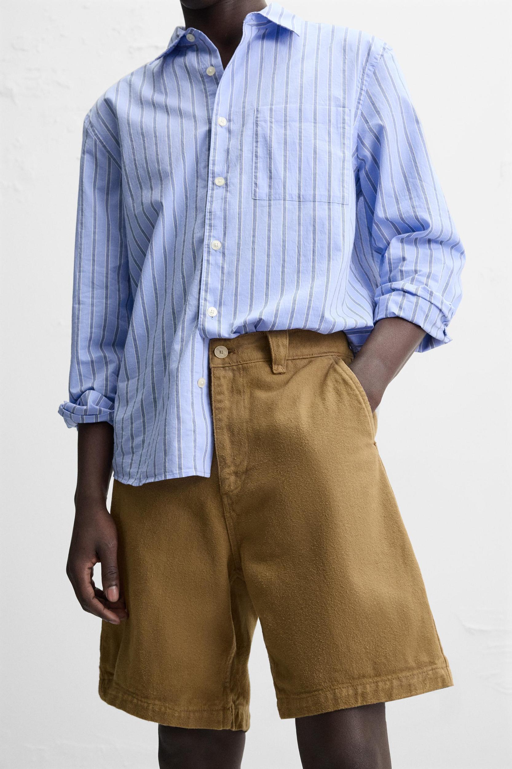 TEXTURED REGULAR FIT SHORTS Product Image