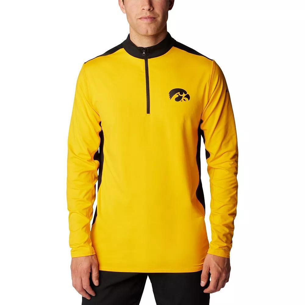Men's Columbia Gold Iowa Hawkeyes Tech Trail™ Omni-Shade Quarter-Zip Top, Size: Medium Product Image