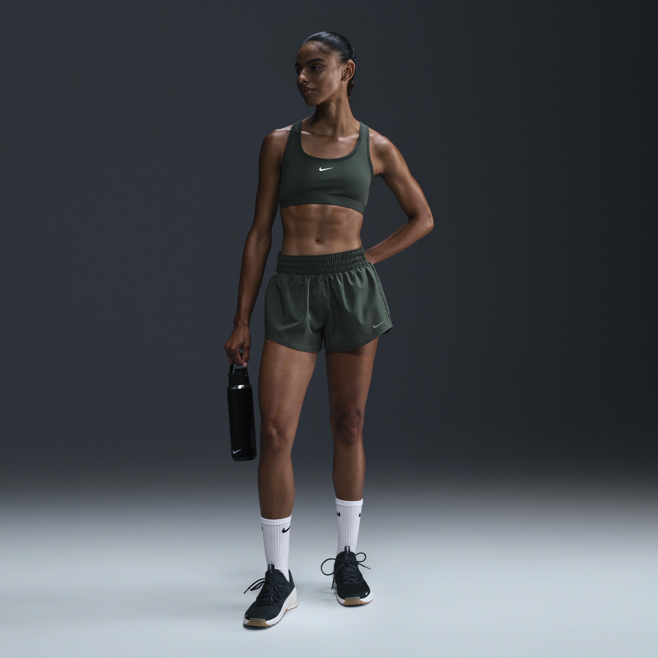 Nike Women's One Dri-FIT Mid-Rise 3" Brief-Lined Shorts Product Image