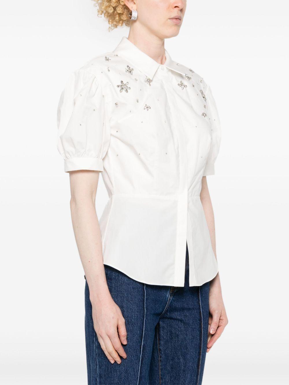 gem-embellished cotton blouse Product Image