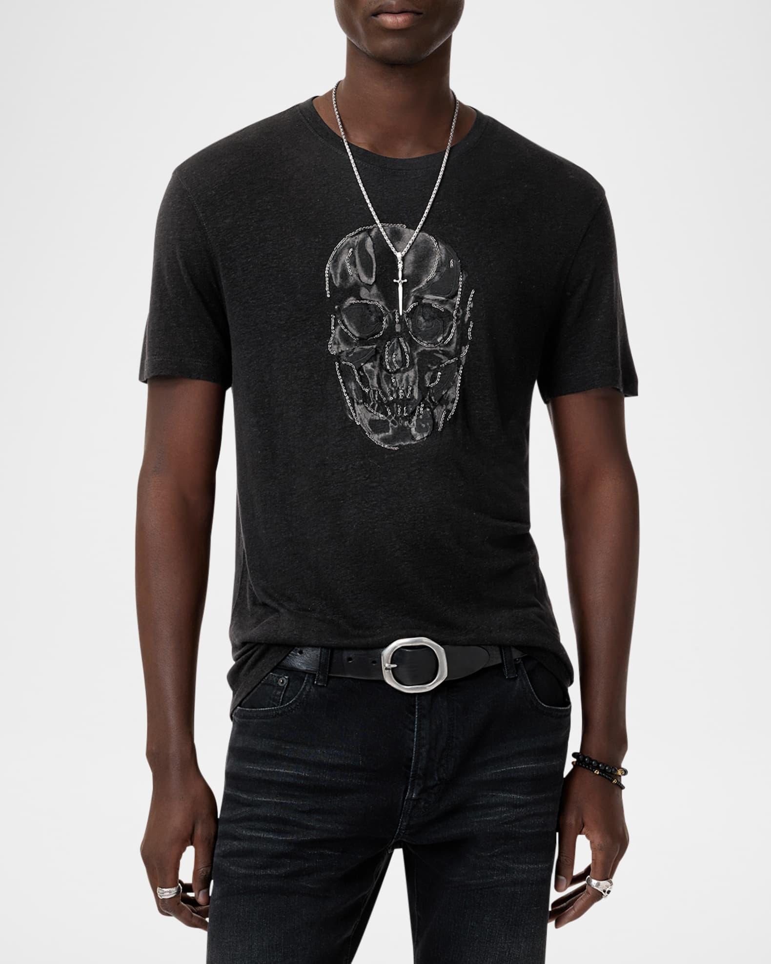 Men's Chain Skull T-Shirt Product Image