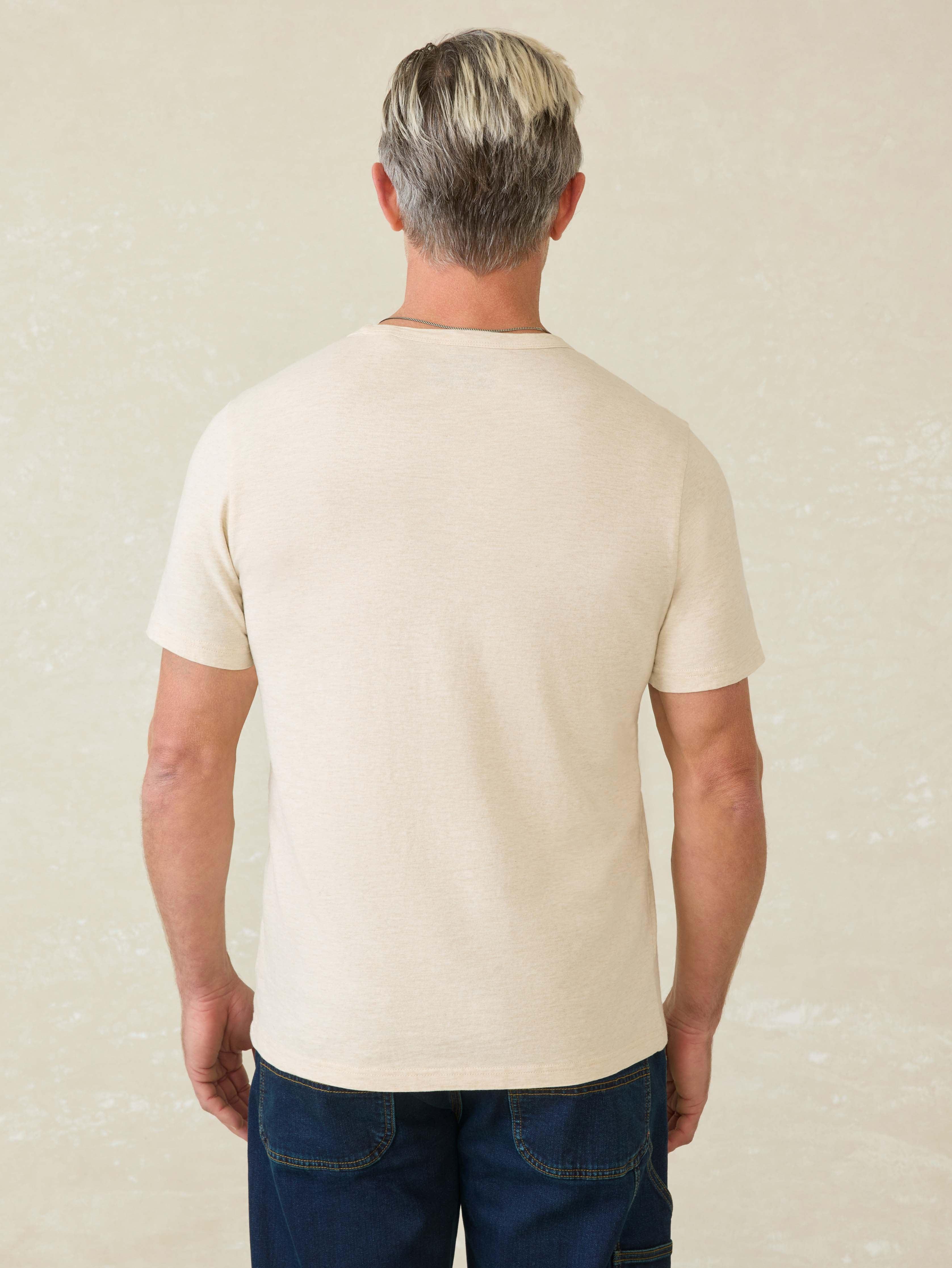 Sunwashed Regenerative Cotton Tee - Island Dune Heather Male Product Image