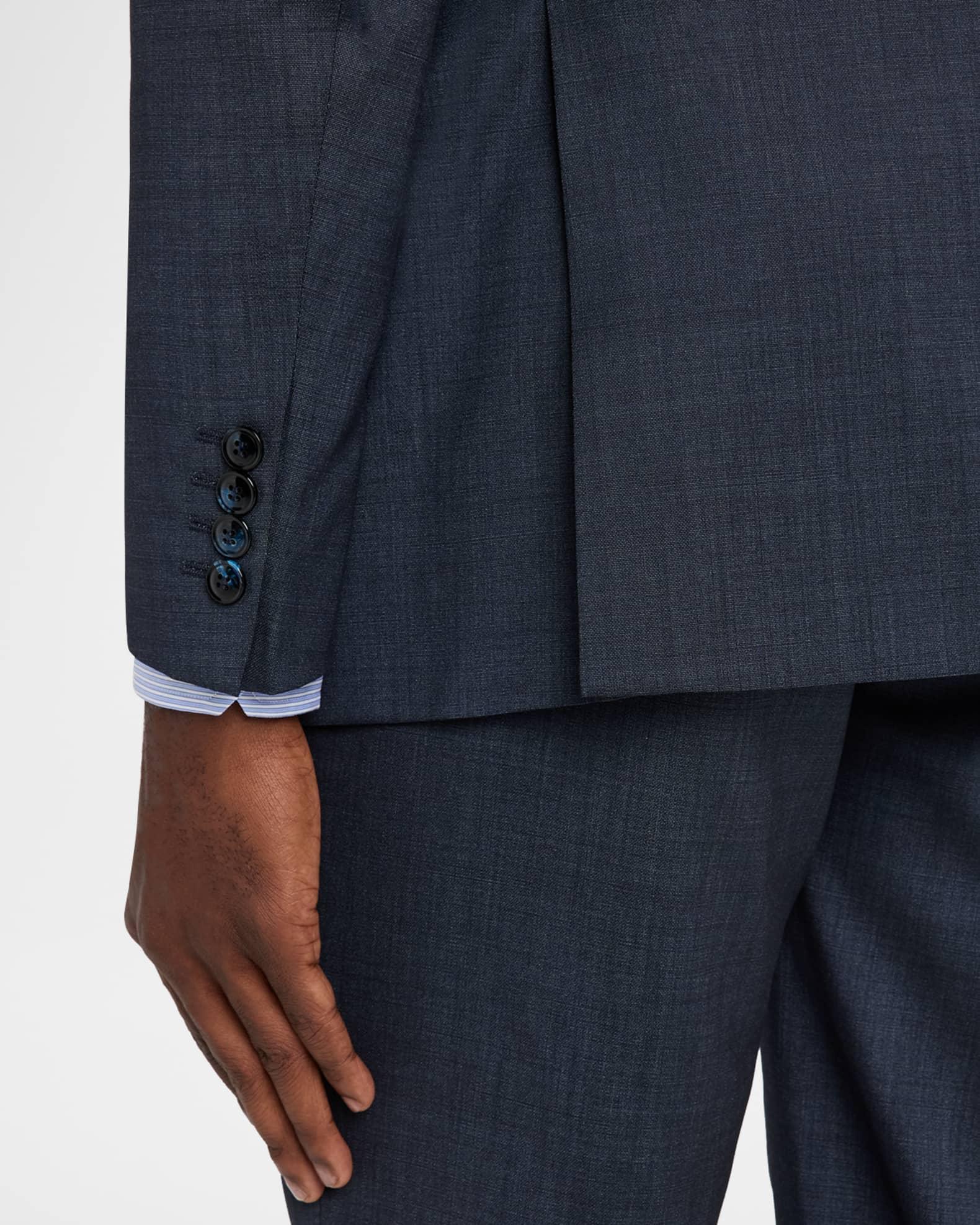 Men's Wool and Silk Chambray Two-Piece Suit Product Image