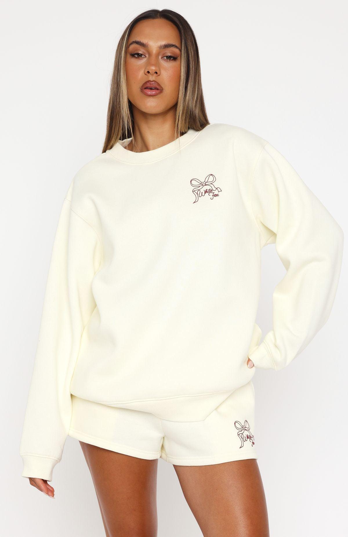 Love You Forever Oversized Sweater Cream Product Image