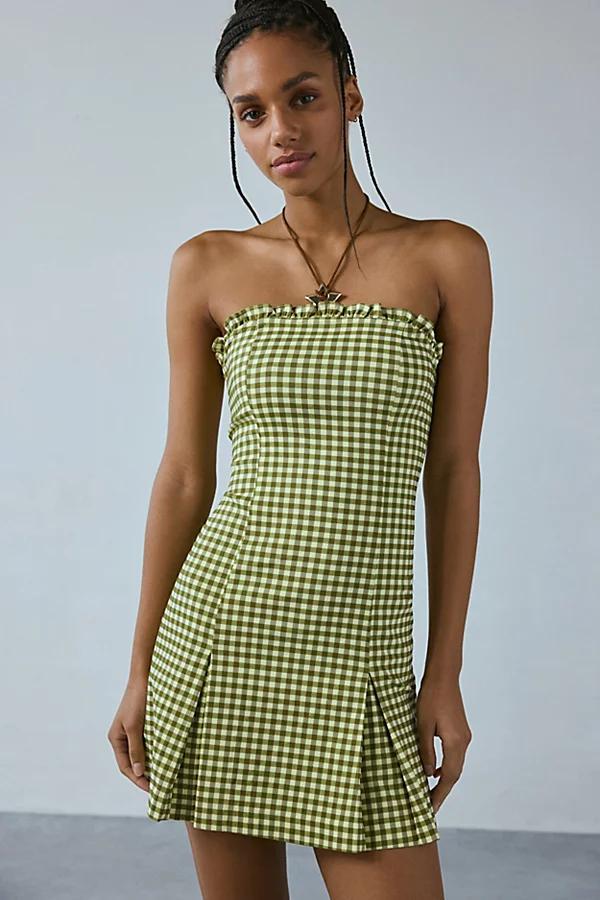 Urban Outfitters UO Margot Strapless Drop Waist Mini Dress Womens at Urban Outfitters Product Image