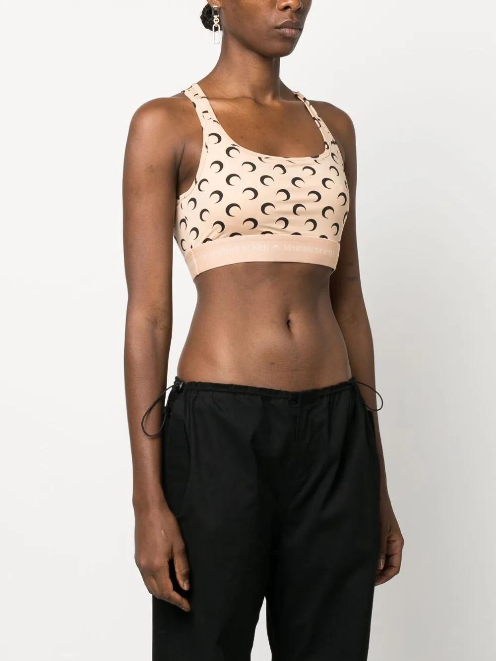 Crescent Moon-print crop top Product Image
