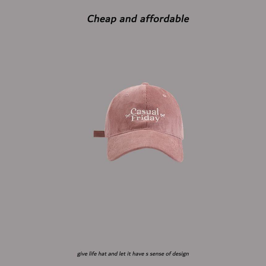 Lettering Corduroy Cap Product Image