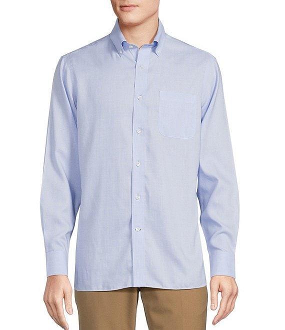 Daniel Cremieux Signature Label Non-Iron Windowpane Long Sleeve Woven Shirt Product Image