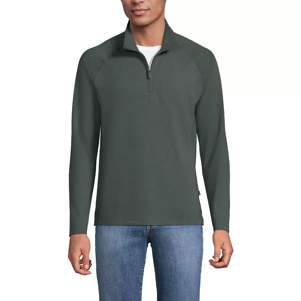 Big & Tall Lands' End Long Sleeve French Terry Quarter Zip Sweatshirt, Men's,  Product Image