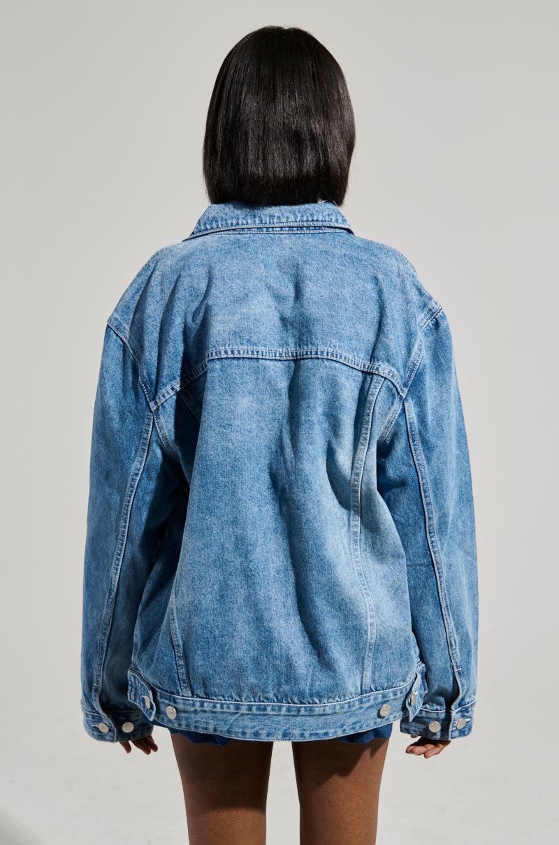 GOTTA GO OVERSIZED DENIM JACKET Product Image