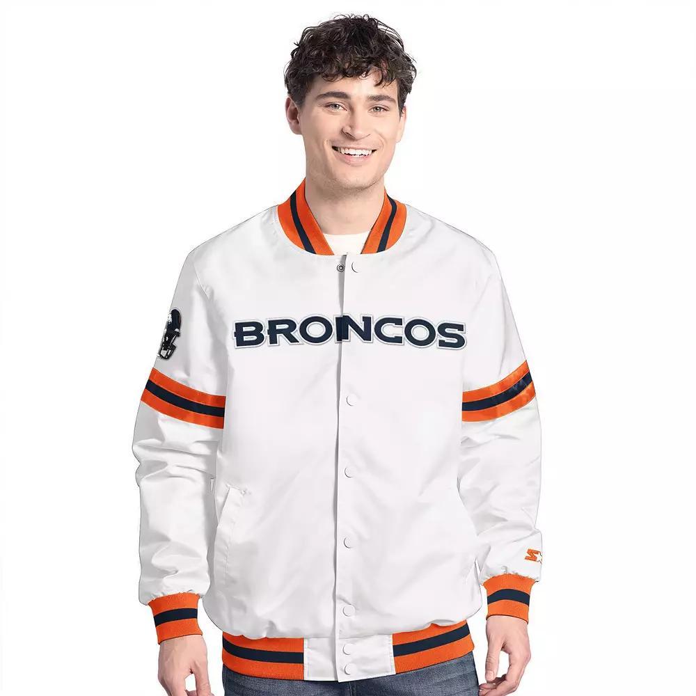 Mens Starter Denver Broncos Scout Full-Snap Varsity Jacket Product Image