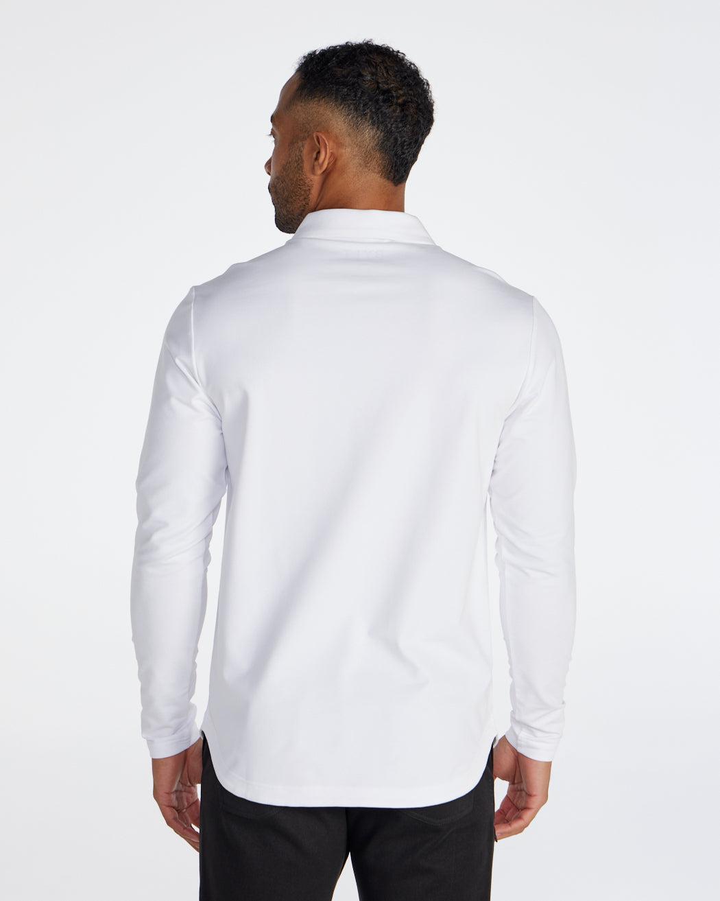 LUX Long Sleeve Zip Polo Product Image