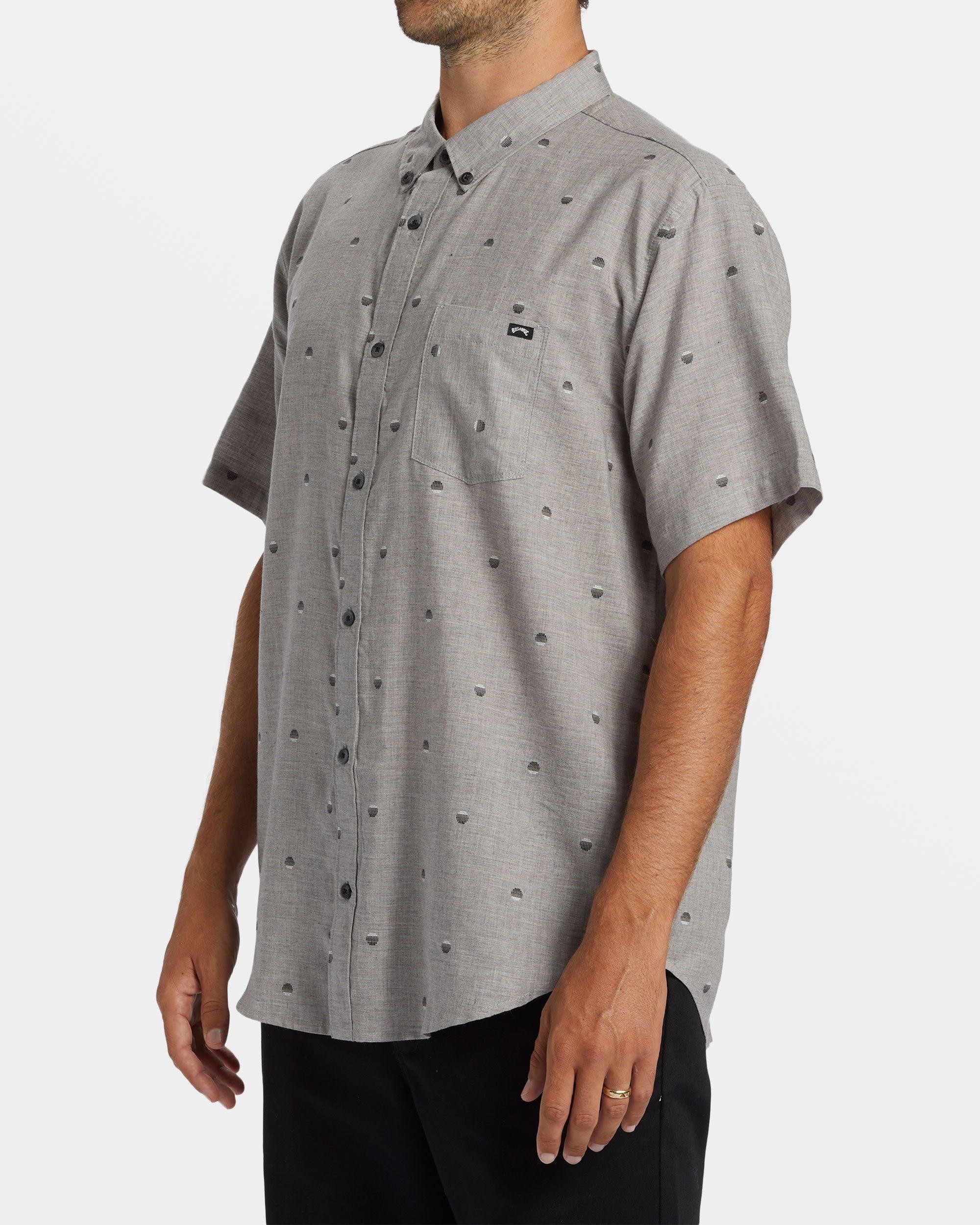 All Day Jacquard Short Sleeve Shirt - Alloy Male Product Image