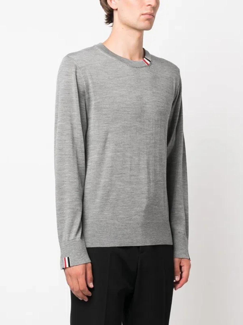 Wool Crewneck Jumper In Gray Product Image