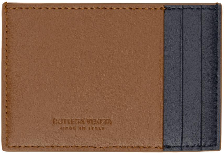 BOTTEGA VENETA Brown Cassette Credit Card Holder In 2592 Cognac/cog-sp/s Product Image