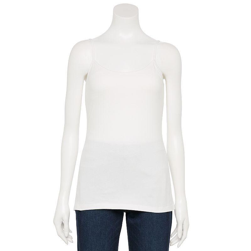 Women's Sonoma Goods For Life® Everyday Shelf Bra Camisole, Size: Small, White Product Image