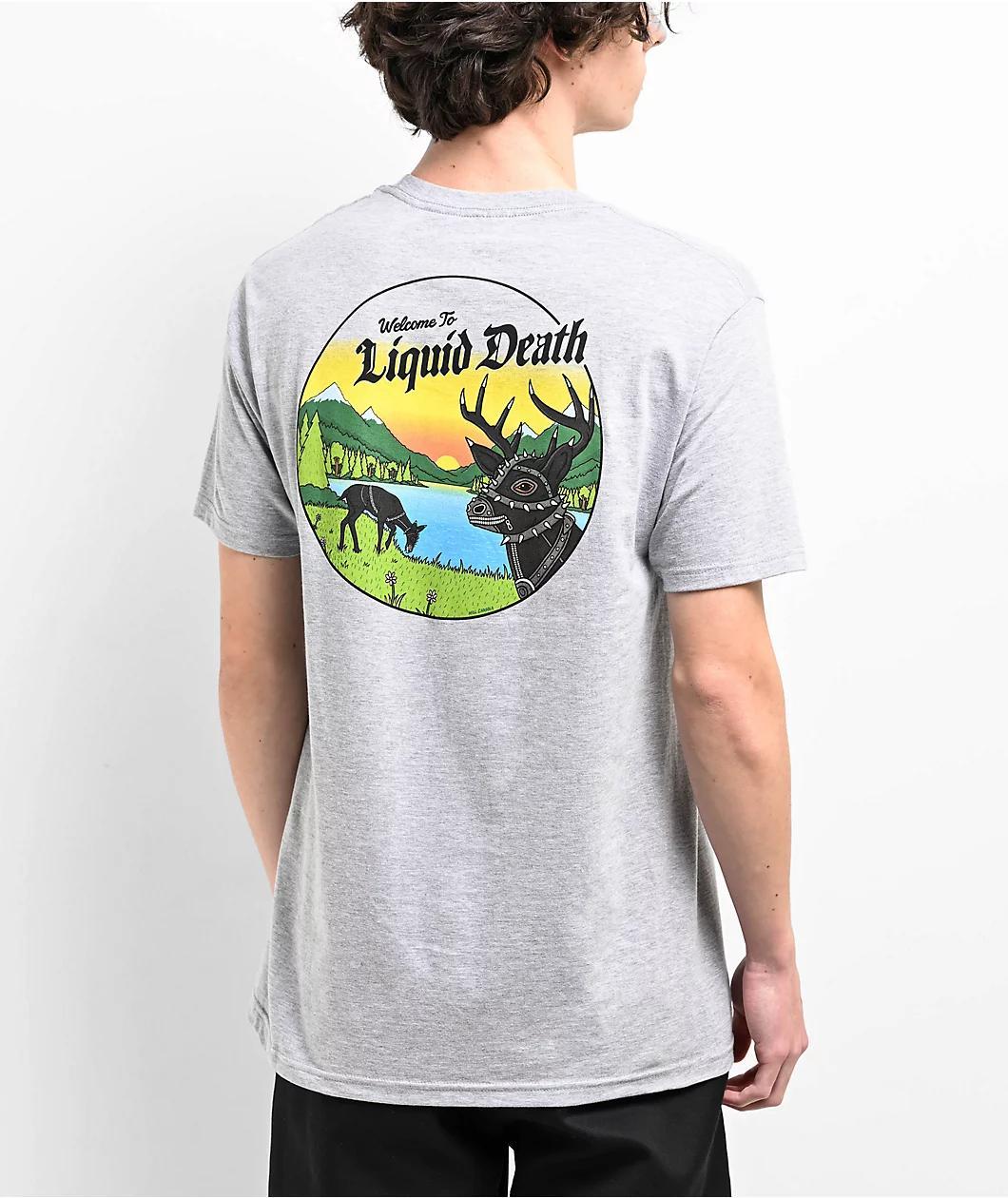 Liquid Death Psycho Grey T-Shirt Product Image