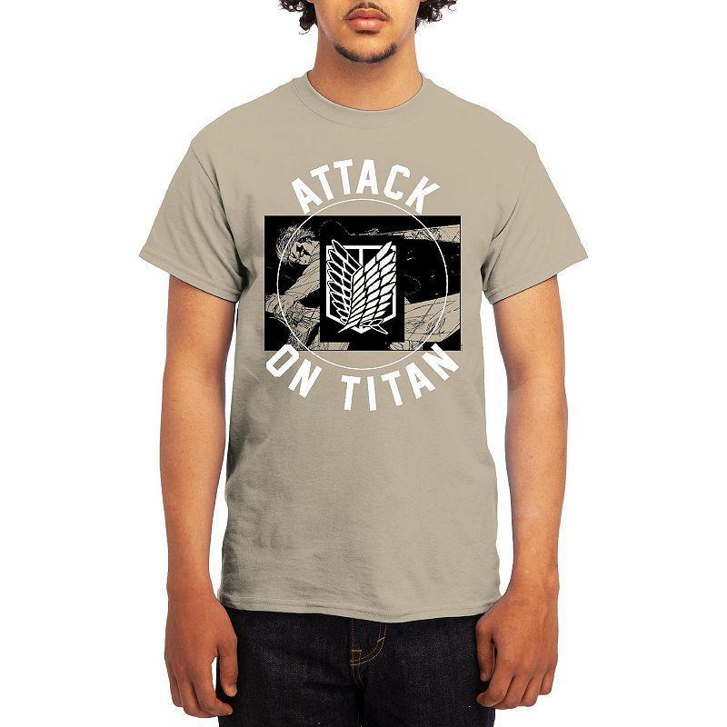 Men's Attack on Titan Circle Emblem Sword Tee, Size: Medium, Grey Product Image