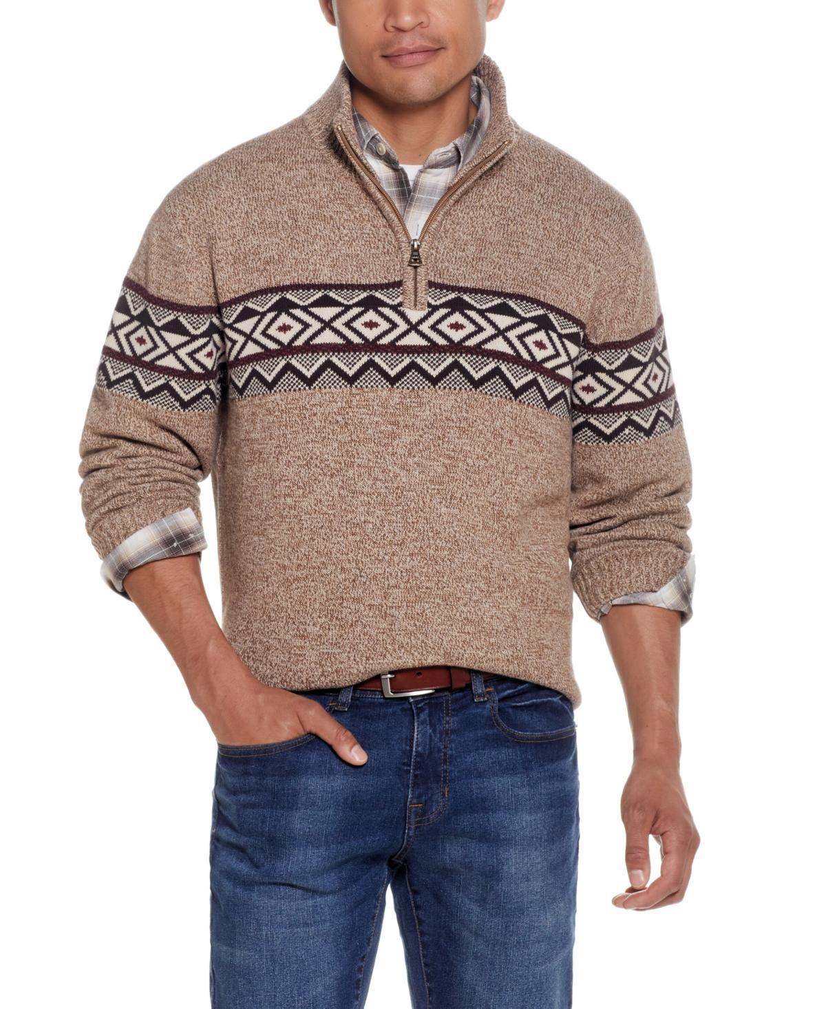 Weatherproof Vintage Mens Southwest Quarter-Zip Sweater Product Image