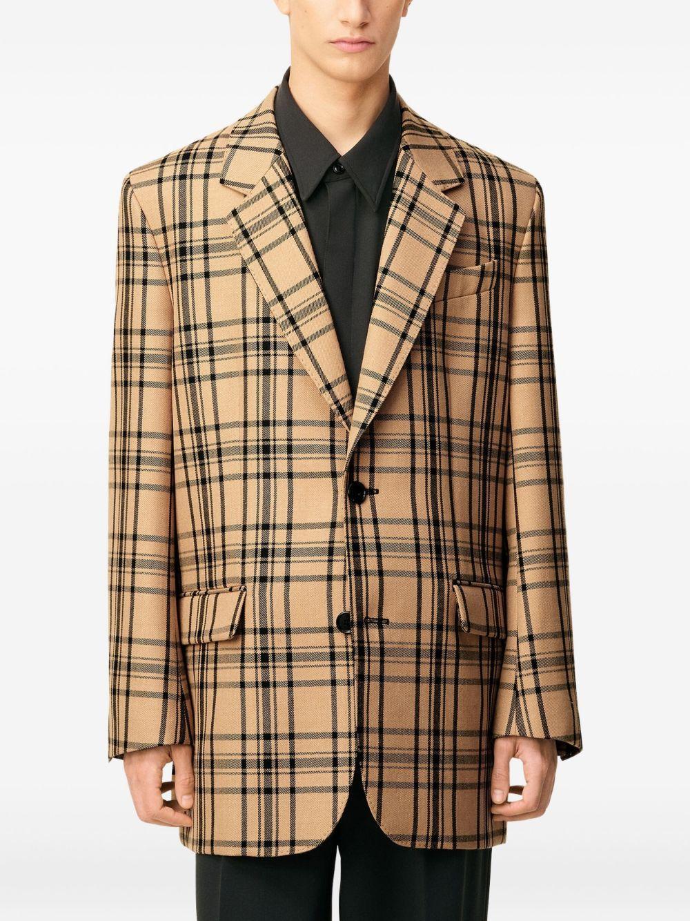 checked wool jacket Product Image