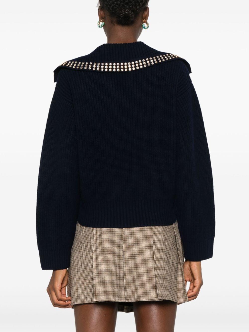 crystal-embellished wool jumper  Product Image