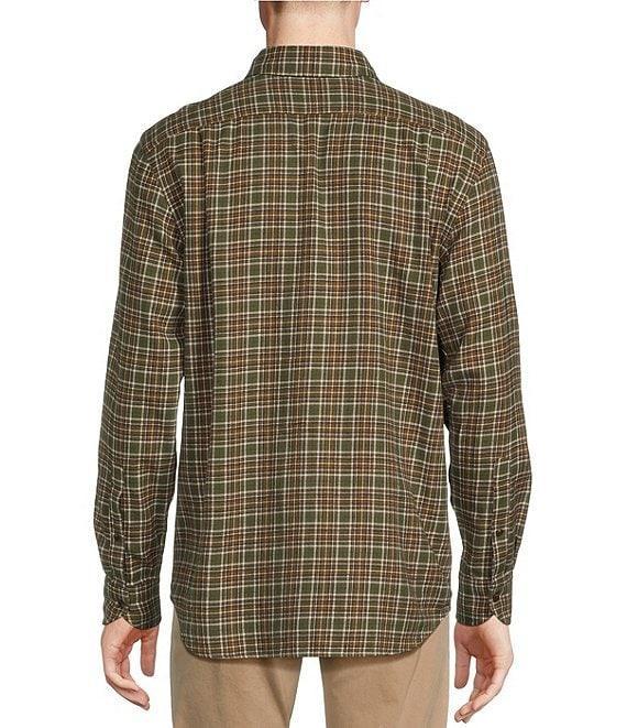 Cremieux Blue Label Washed Flannel Plaid Long Sleeve Woven Shirt Product Image