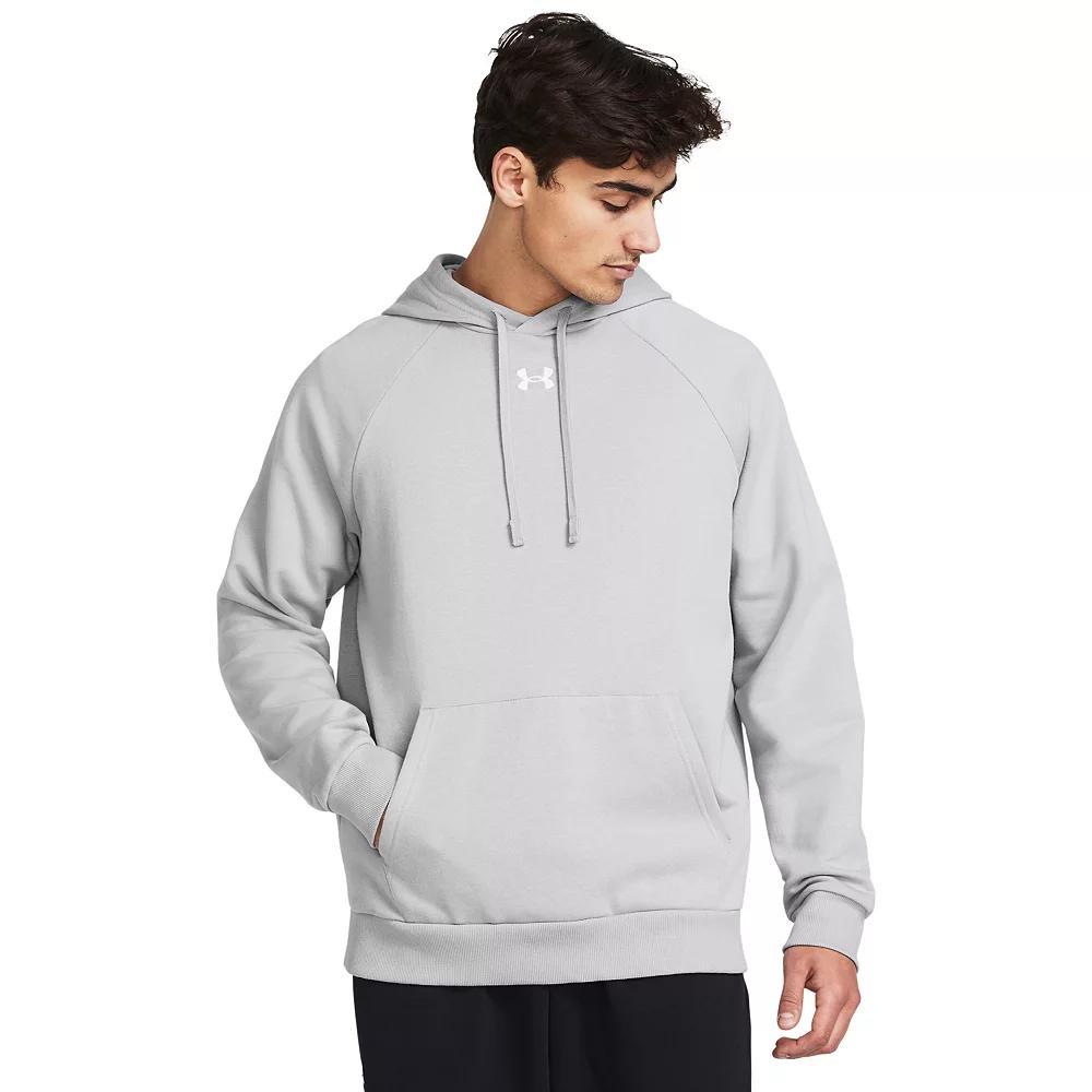 Men's Under Armour Solid Rival Fleece Hoodie, Size: XXL, Mod Gray Product Image