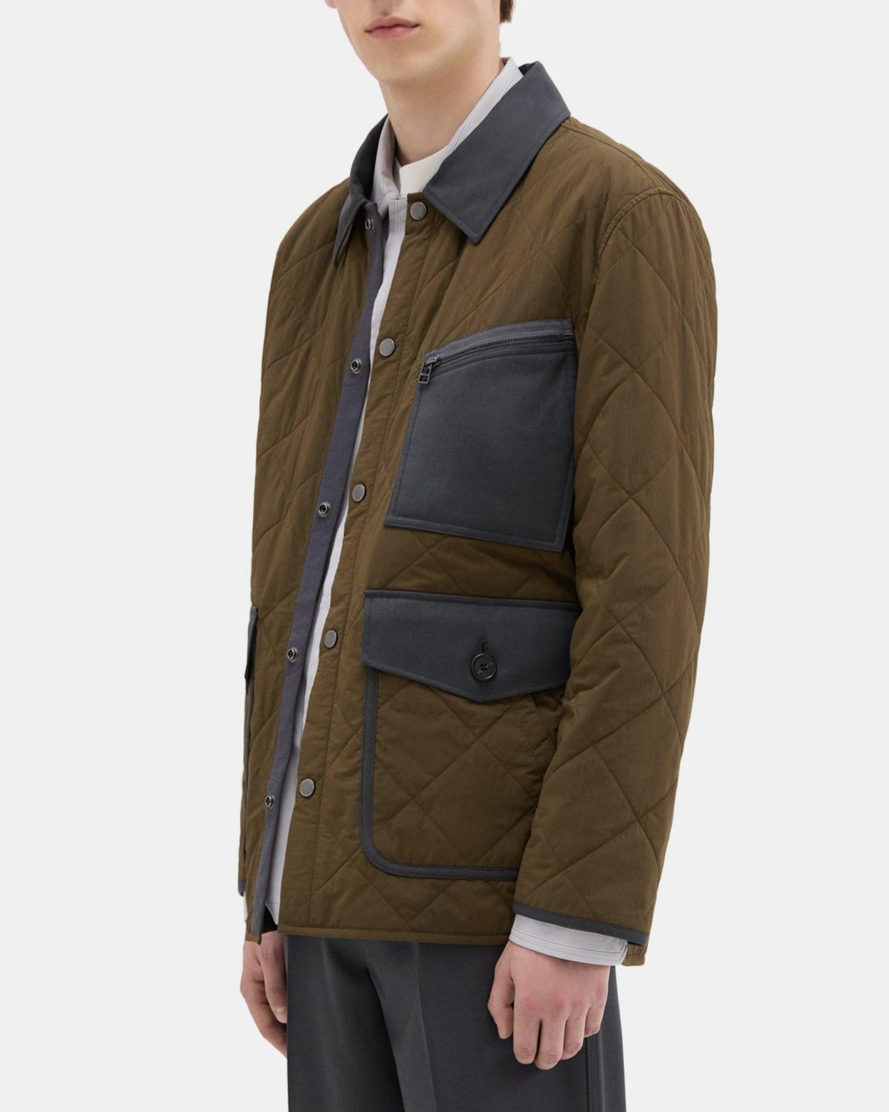 Quilted Feather Nylon Barn Jacket Product Image