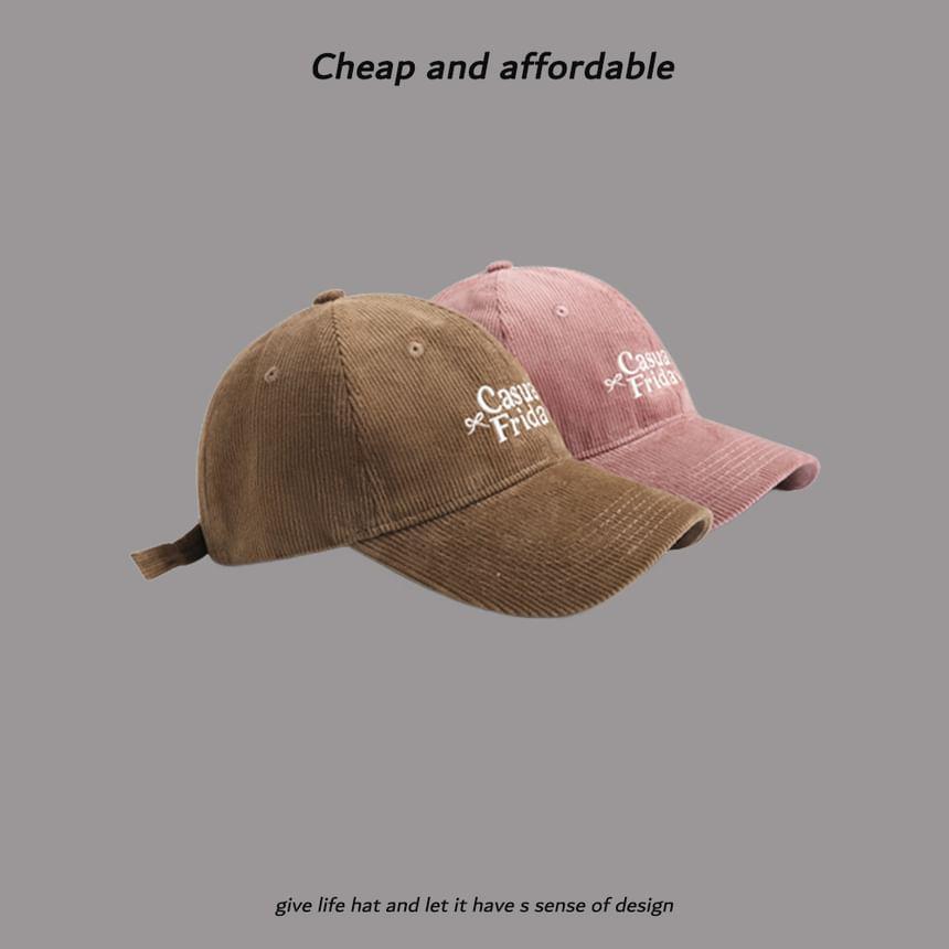 Lettering Corduroy Cap Product Image