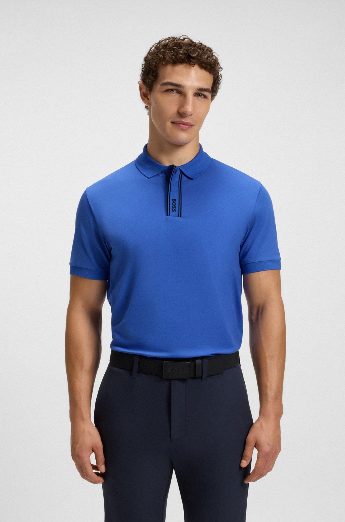 Paddy polo shirt with striped placket and logo Product Image