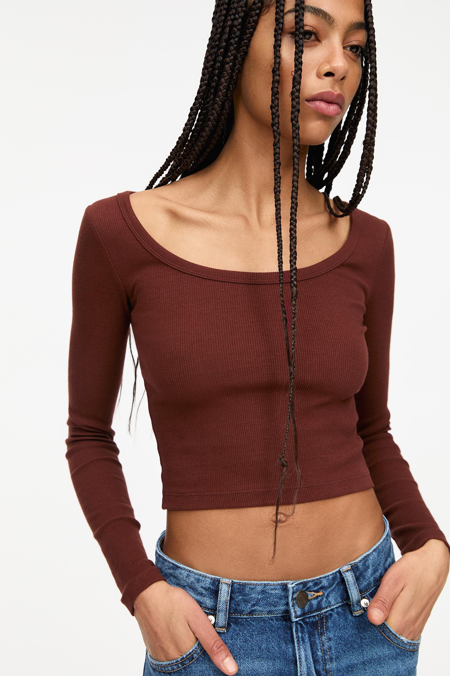 Ribbed long sleeve top Product Image