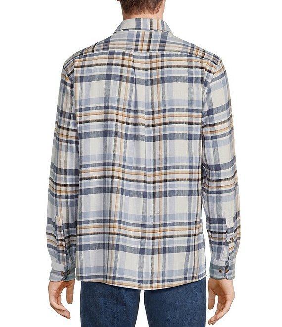 Rowm Long Sleeve Medium Plaid Slub Button Front Woven Shirt Product Image