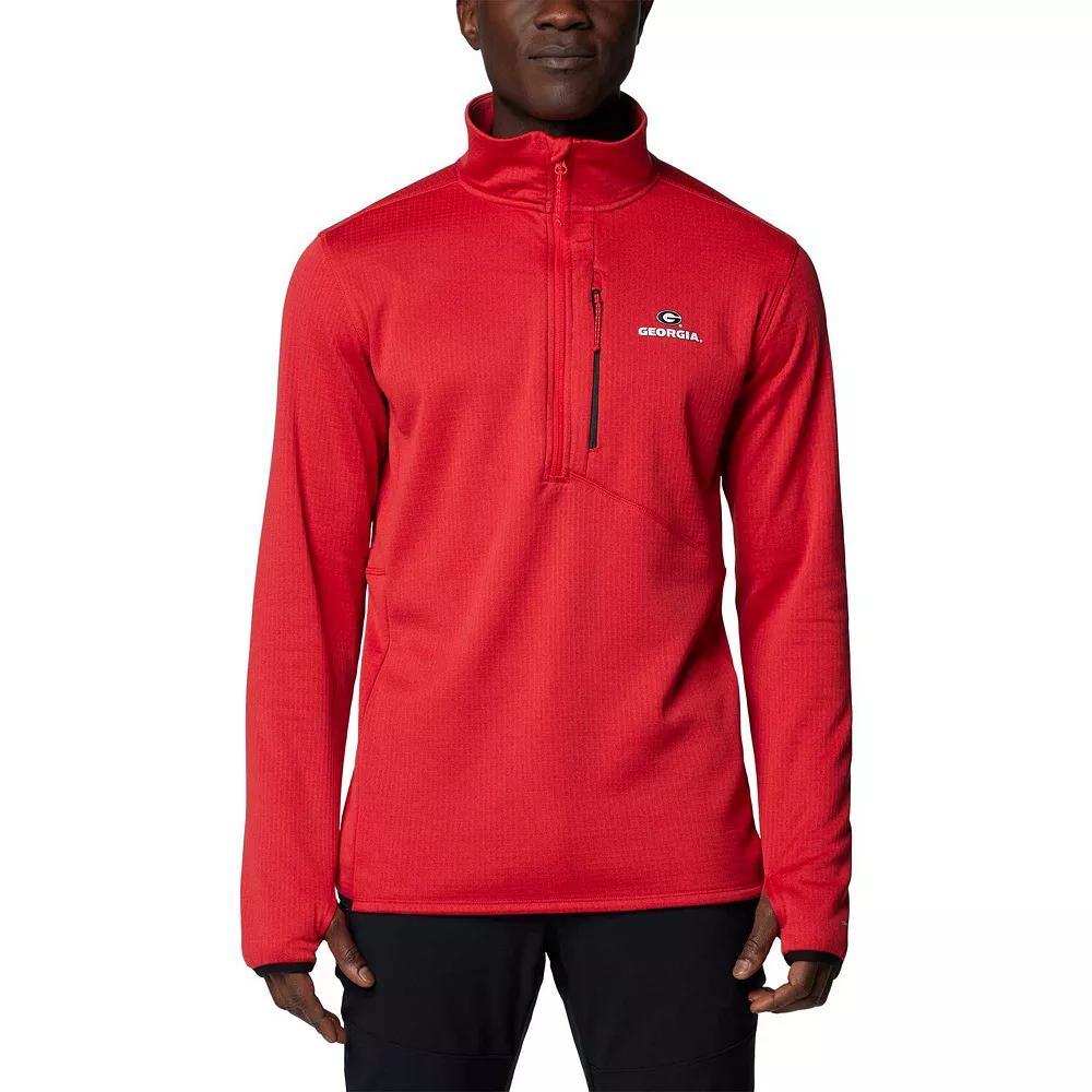 Men's Columbia Red Georgia Bulldogs Park View Grid Fleece Omni-Wick Half-Zip Jacket, Size: Medium Product Image
