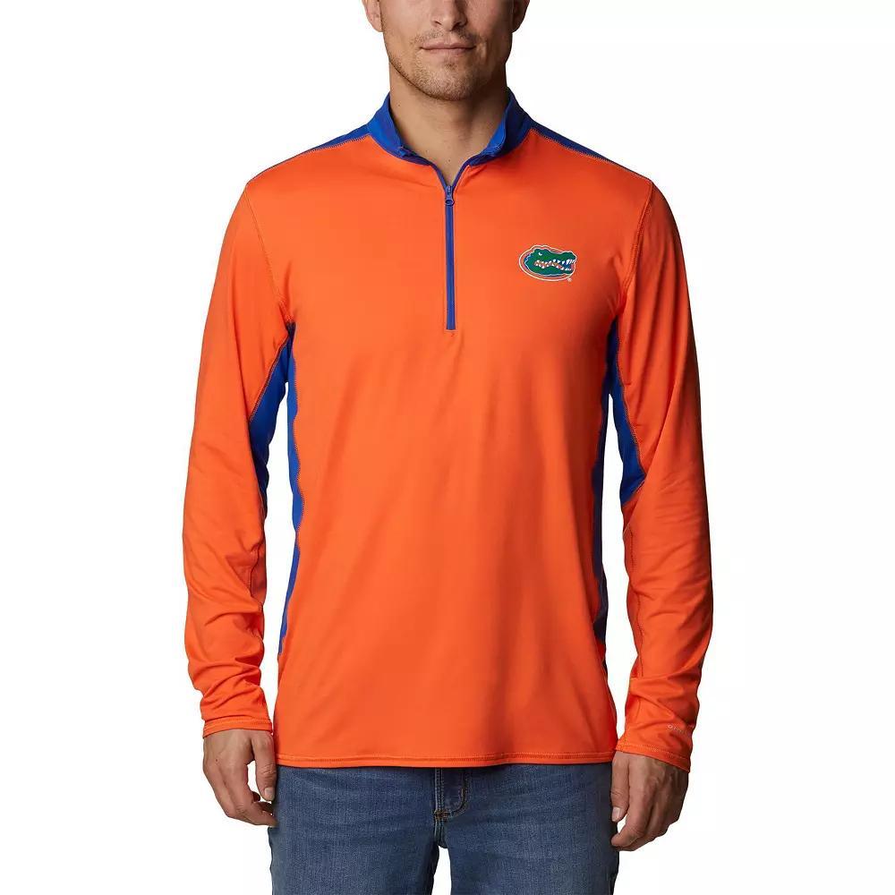 Men's Columbia Orange Florida Gators Tech Trail™ Omni-Shade Quarter-Zip Top,  Product Image