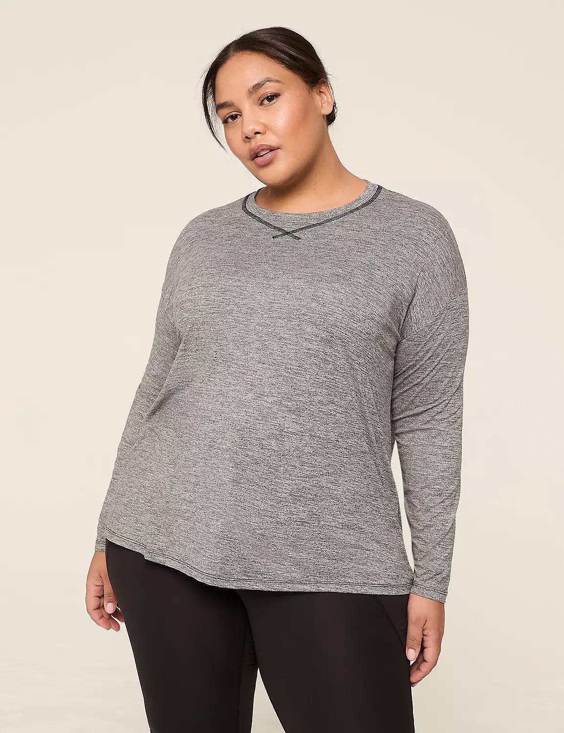 LIVI Soft Long-Sleeve Crew-Neck Recycled Tee Product Image