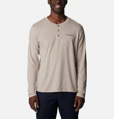 Men's Columbia Thistletown Hills™ Henley Top, Size: Small, Chalk Grey Product Image