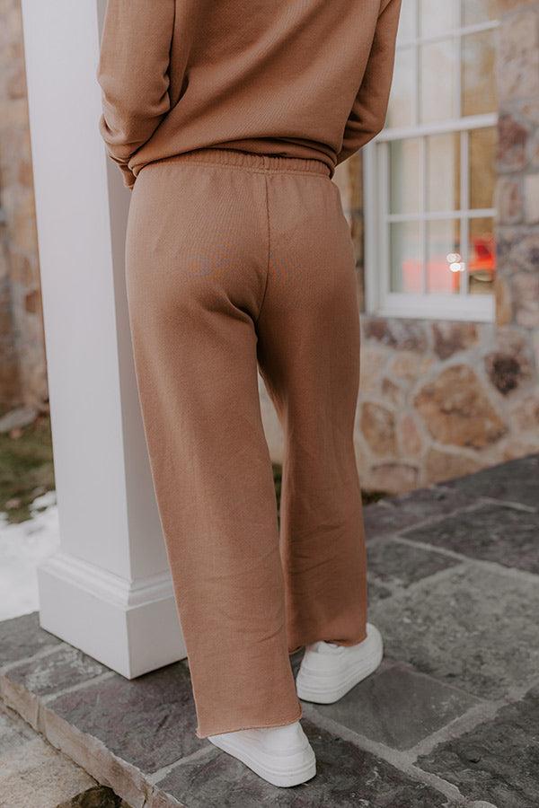 Cozy Cues High Waist Wide Leg Pants in Camel Product Image