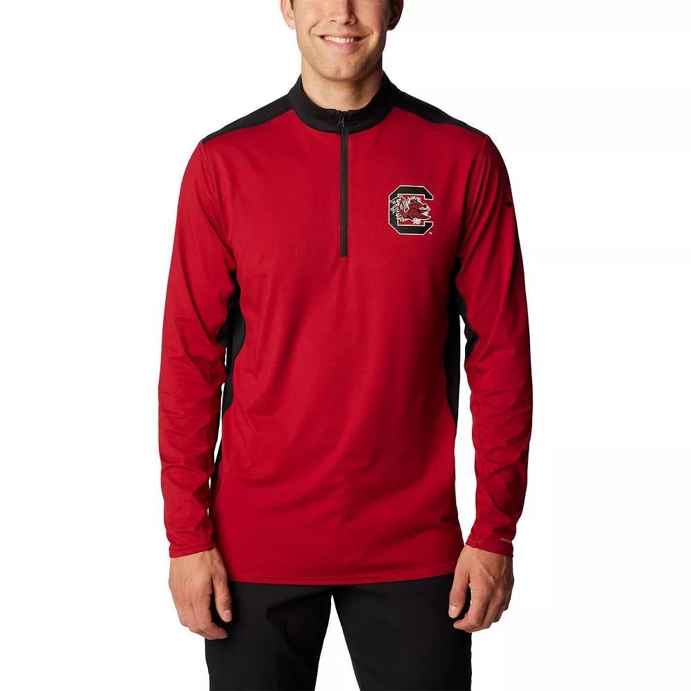 Men's Columbia Garnet South Carolina Gamecocks Tech Trail™ Omni-Shade Quarter-Zip Top, Size: 2XL, Red Product Image