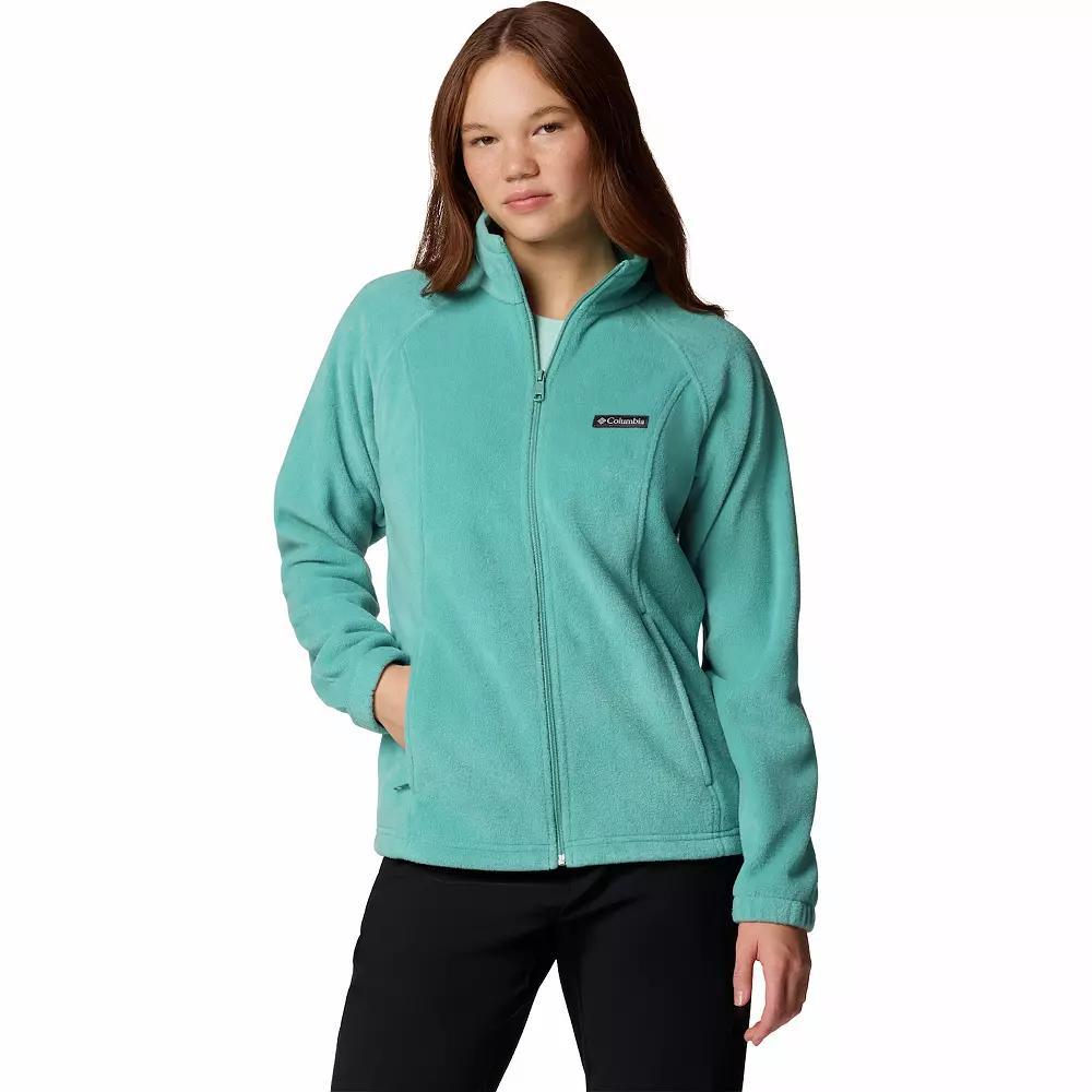 Women's Columbia Benton Springs Zip-Front Fleece Jacket, Size: Large, Blue Product Image