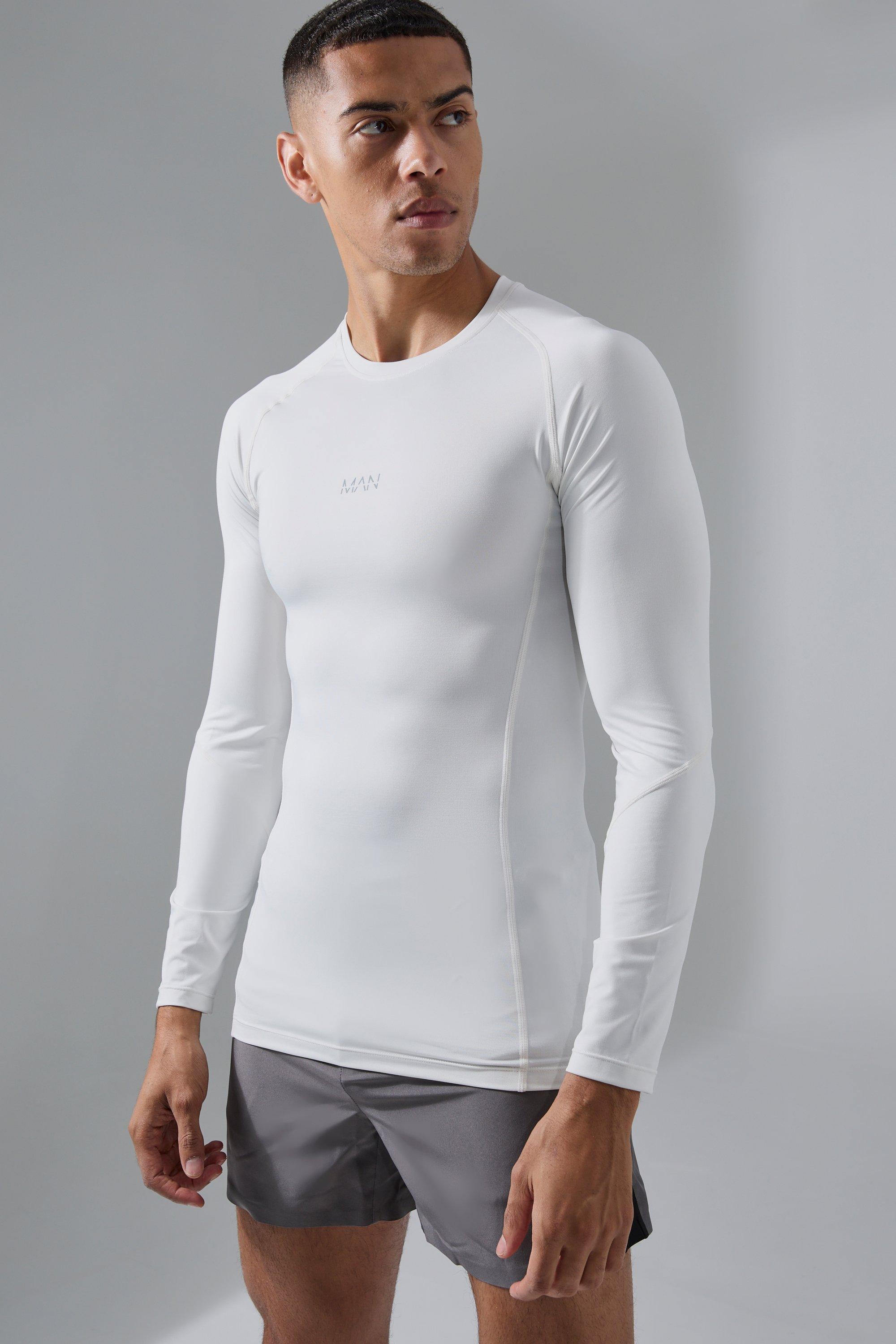 Man Active Base Layer Long Sleeve T-shirt | boohooMAN USA Product Image