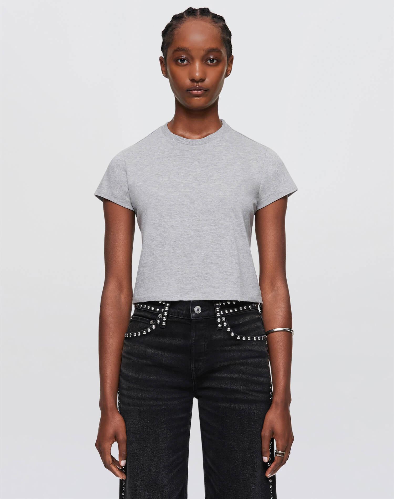 Hanes 1950s Boxy Tee - Heather Grey Female Product Image