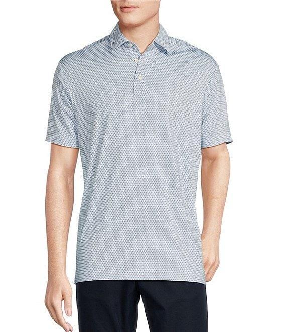 Cremieux Blue Label Performance Big & Tall Stretch Geo Print Short Sleeve Polo Shirt Product Image