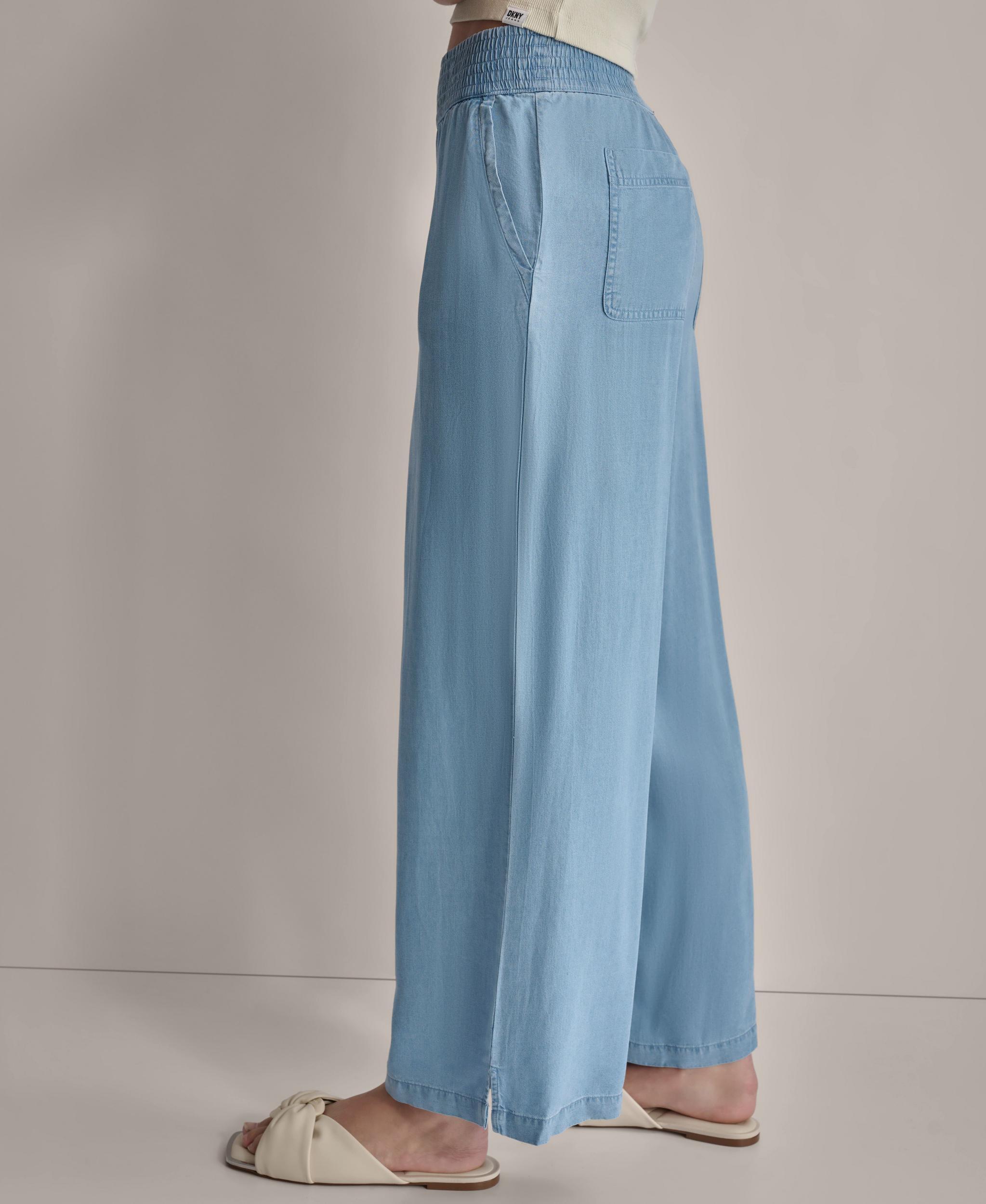 GARMENT DYE WIDE LEG ANKLE PANT Product Image